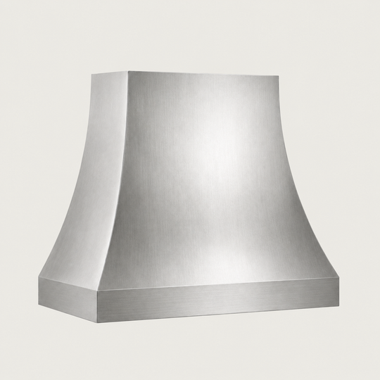 Custom Smooth Curved Stainless Steel Range Hood - SHCR01