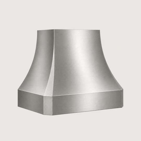 Custom Faceted Curved  Stainless Steel Range Hood - SHCR02