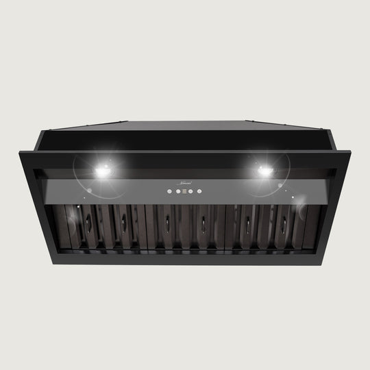 Nauxus 36" Range Hood Insert, Stainless Steel Kitchen Vent Hood with Dimmable LED Lights, 600CFM - NX-E90-36-MB