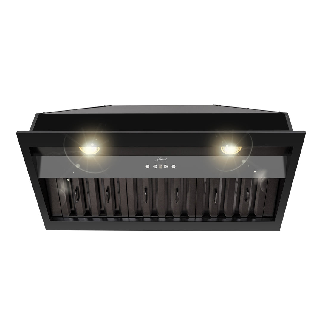 kitchen range hood insert warm light
