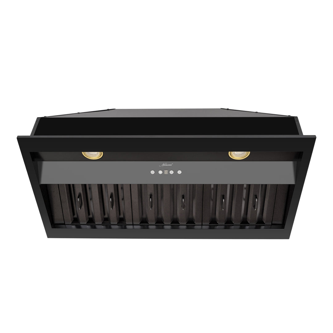 kitchen range hood insert warm light