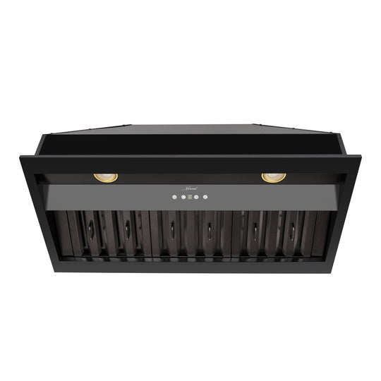 kitchen range hood insert warm light