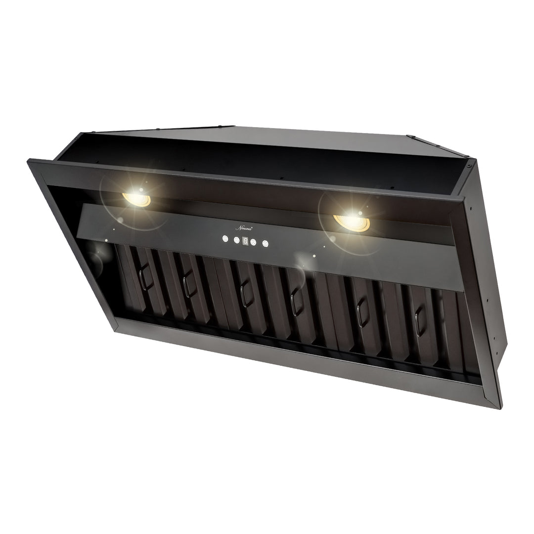kitchen range hood insert warm light