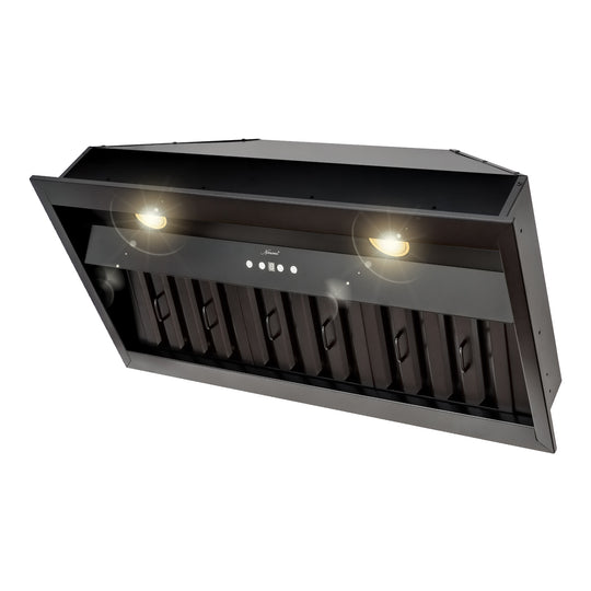 kitchen range hood insert warm light