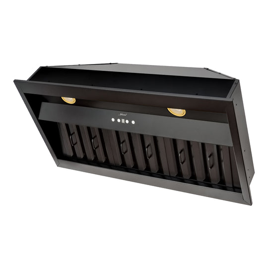 kitchen range hood insert warm light