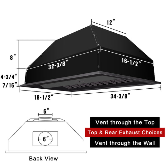 kitchen range hood insert 