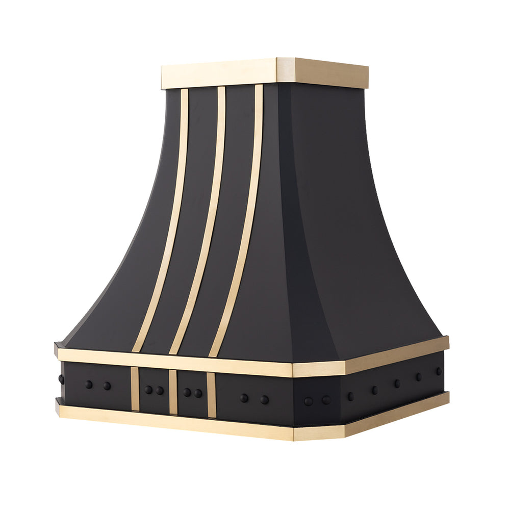 Jet Black stainless steel range hood