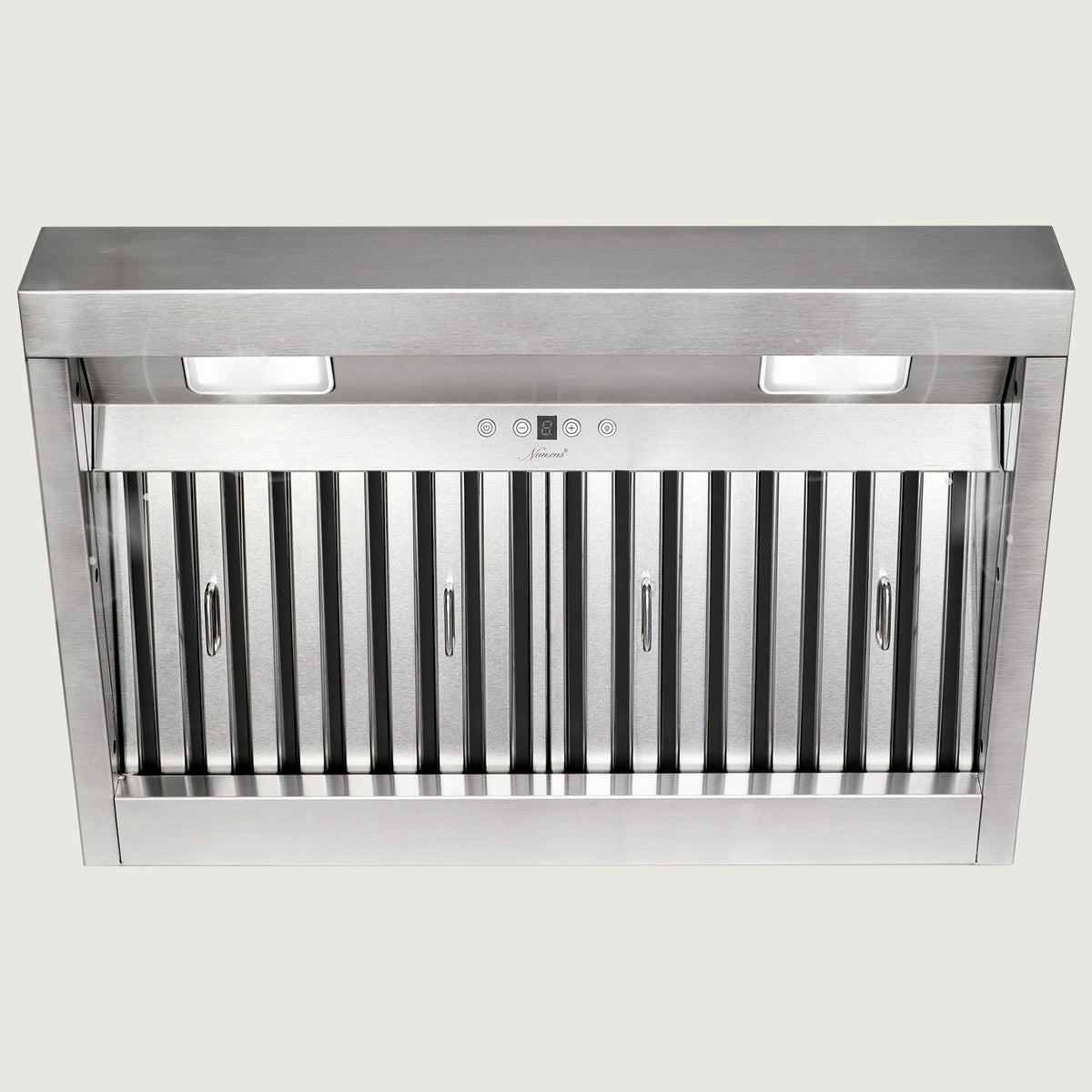 Nauxus 30 Inch Range Hood Insert with 600 CFM Powerful Suction, Ultra Quiet Ducted Stainless Steel Kitchen Stove Vent Hood with Dimmable LED Lights, Timer, 4-Speed Touch Control, NX-19IL-30
