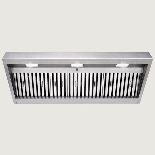 Nauxus 48 Inch Range Hood Insert with 1200 CFM Powerful Suction, Ultra Quiet Ducted Stainless Steel Kitchen Stove Vent Hood with Dimmable LED Lights, Timer, 4-Speed Touch Control , NX-19IL-48