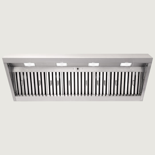 Nauxus 54 Inch Range Hood Insert with 1200 CFM Powerful Suction, Ultra Quiet Ducted Stainless Steel Kitchen Stove Vent Hood with Dimmable LED Lights, Timer, 4-Speed Touch Control , NX-19IL-54