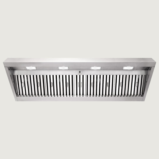 Nauxus 60 Inch Range Hood Insert with 1200 CFM Powerful Suction, Ultra Quiet Ducted Stainless Steel Kitchen Stove Vent Hood with Dimmable LED Lights, Timer, 4-Speed Touch Control , NX-19IL-60