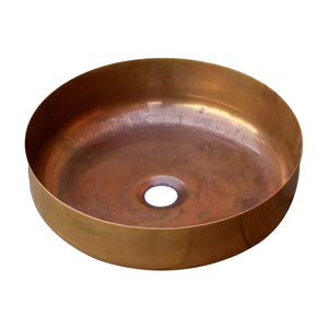 Vintage Copper Vessel Sink With Custom Size And Color