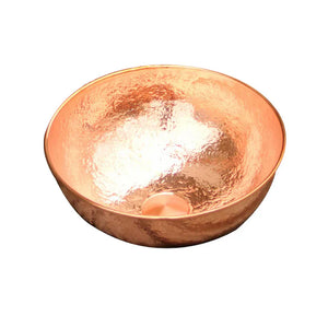 Vintage Round Copper Bathroom Sink With Custom Size And Color