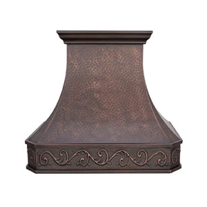 custom copper range hoods with custom apron