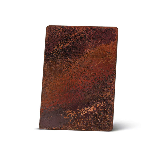 NX-Fire Hand Smooth, NAUXUS Handmade Copper Range Hood Color (Patina) Sample for Copper Range Hoods