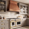 Pyramid Custom Copper Range Hood with Decorative Apron