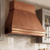 Pyramid Custom Copper Range Hood with Decorative Apron