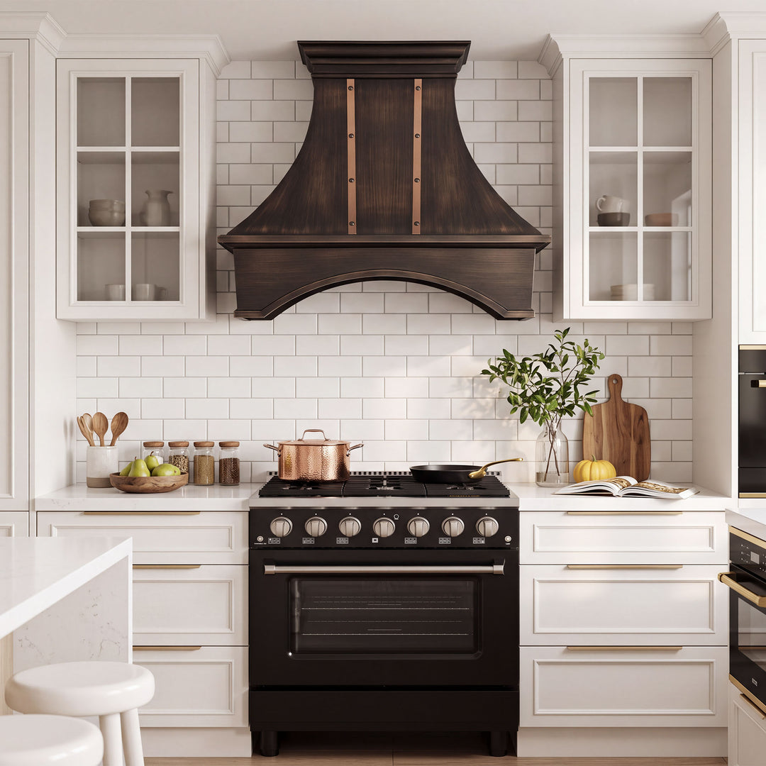 Custom Smooth Curved Copper Range Hood - CHCR01