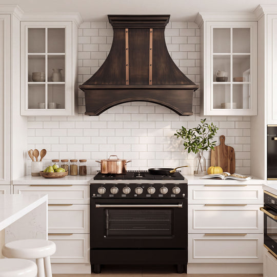 Custom Smooth Curved Copper Range Hood - CHCR01